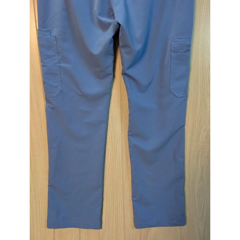 Figs Scrub Pants Men's Large Blue Cairo Cargo Classic Fit Straight Leg Pockets